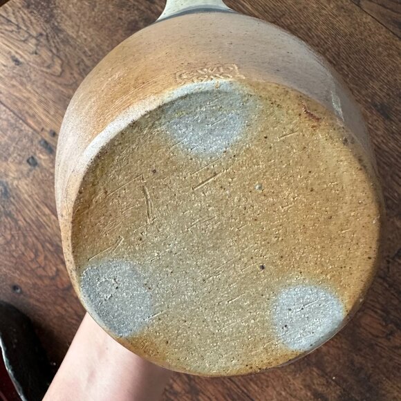 Large Stoneware Art Pottery Pitcher stamped Crown Works Pottery made in London - Picture 4 of 7